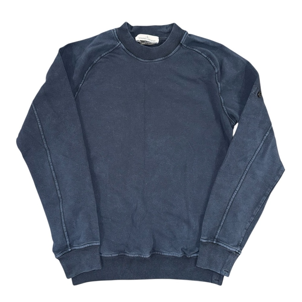 Vintage Stone Island Navy Blue Crewneck Sweatshirt Pullover Jumper Small Mens